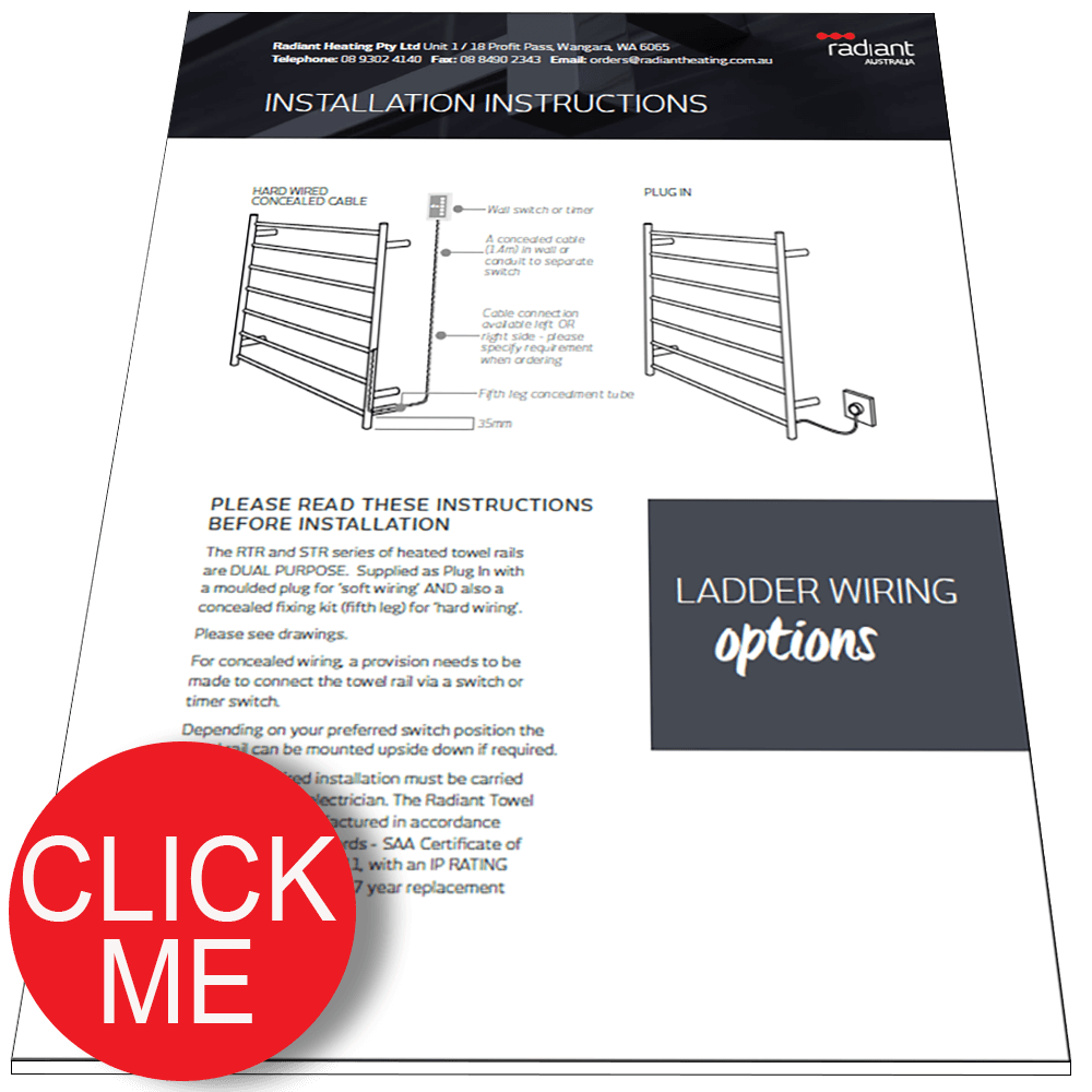 Radiant Towel Rail Installation Guide