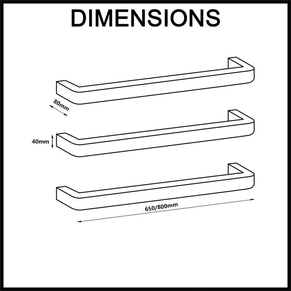 Radiant Vail Towel Rail Dimensions