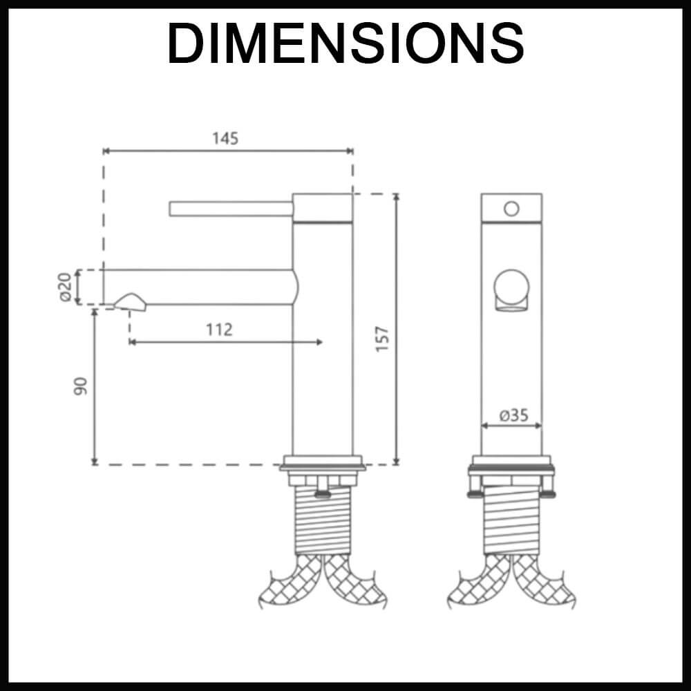 bathroom bencthtop basin mixer round design