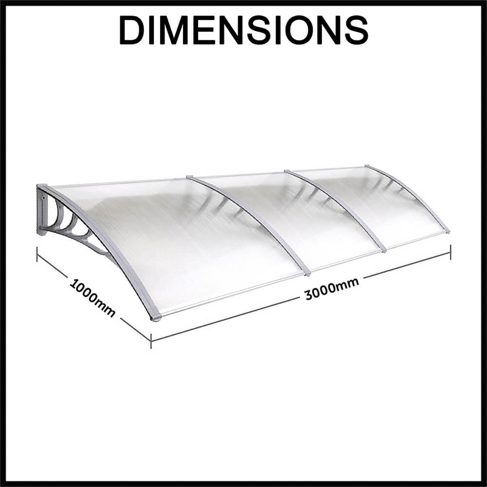 1x3 meter wide awning