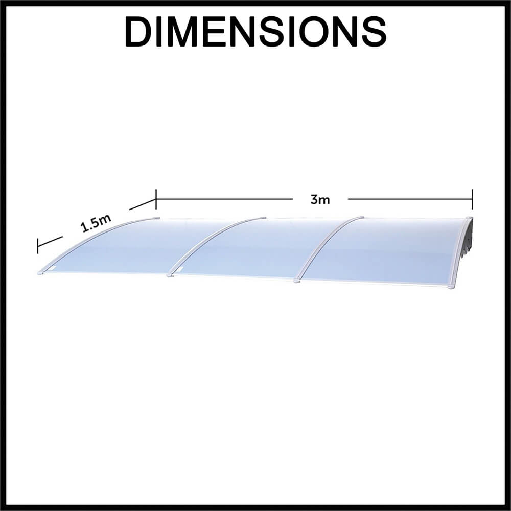 bariloche outdoor awning 1.5m x 3m dimensions