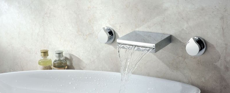 wall mounted bath spout ribbon waterfall