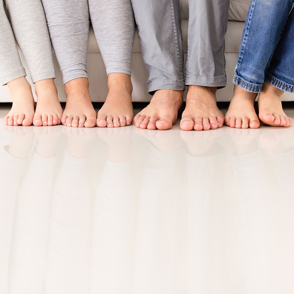 undertile heating keeps toasty toes on bathroom floor