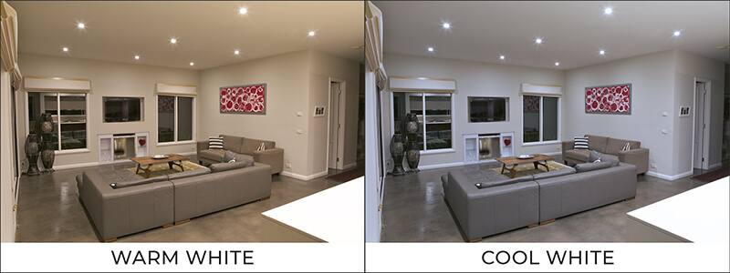 cool white or warm white downlights